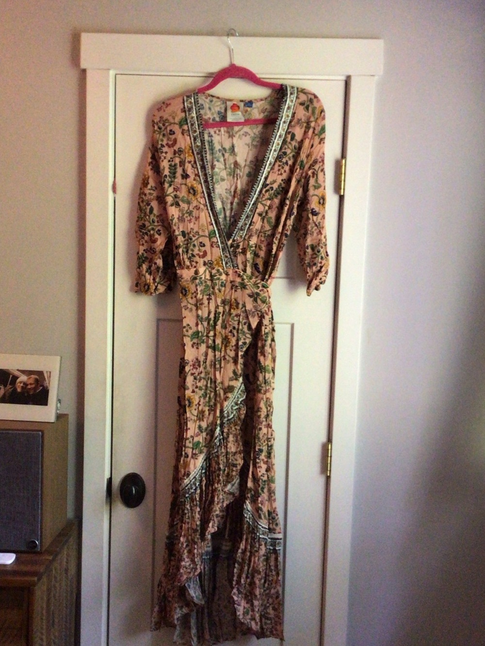 FARM Rio Wrap Maxi Dress - Blush Floral